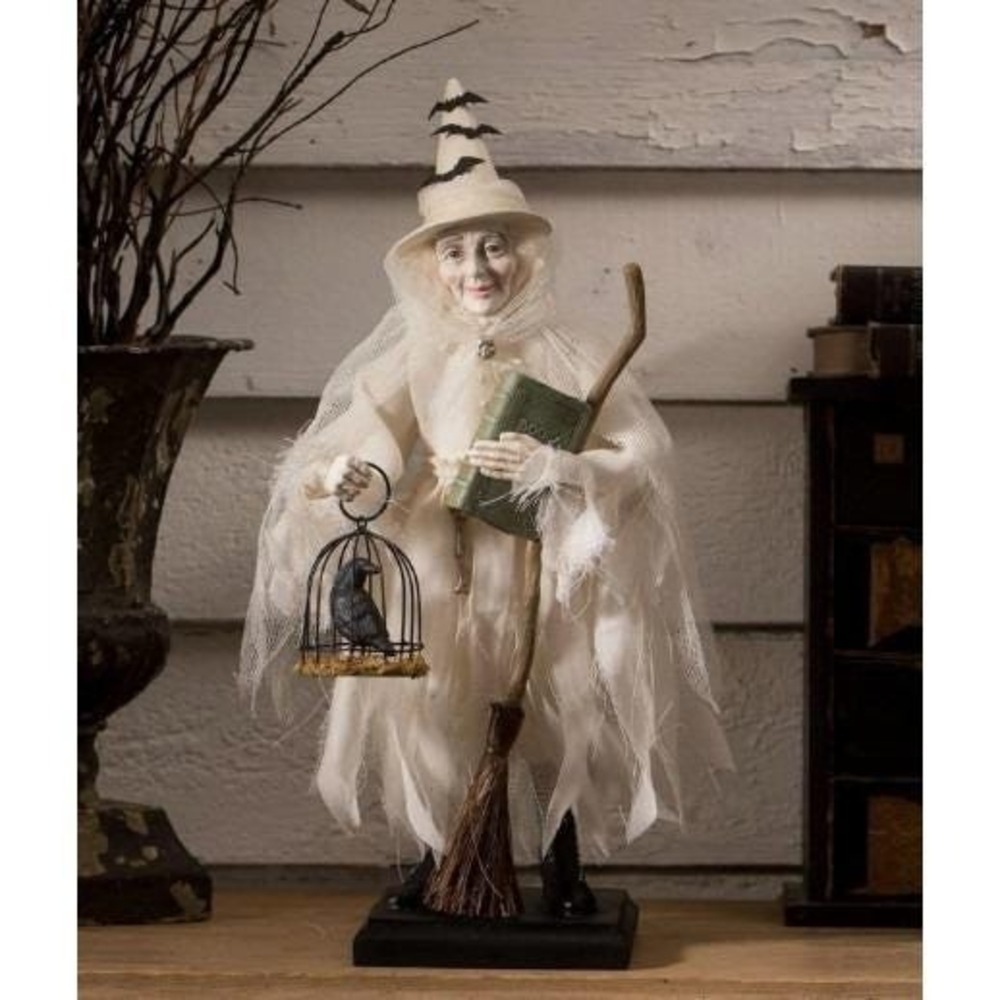 Bethany Lowe Halloween‎ Ghostly Witch White Witch Figurine TD3144 16" NEW